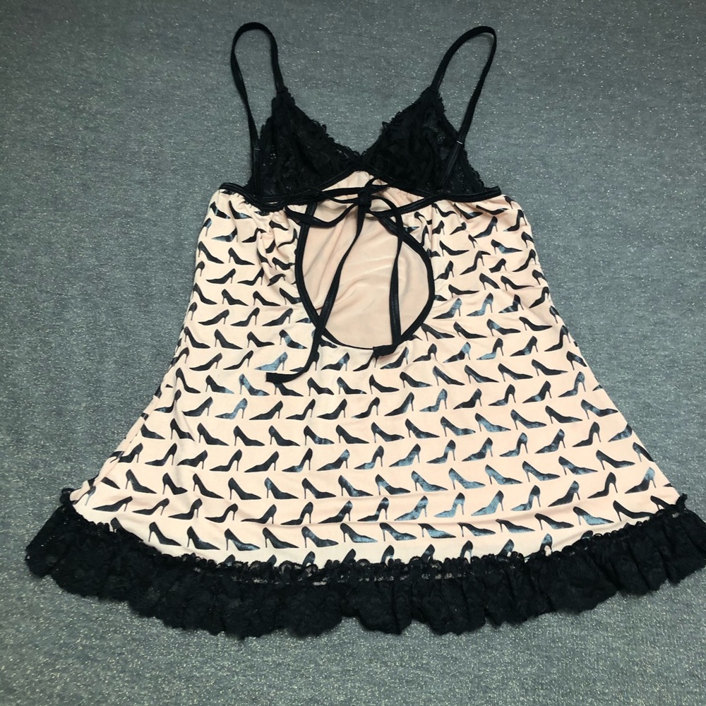 *NWOT* Dreamgirl Stiletto Print Babydoll Set - Picture 5 of 12